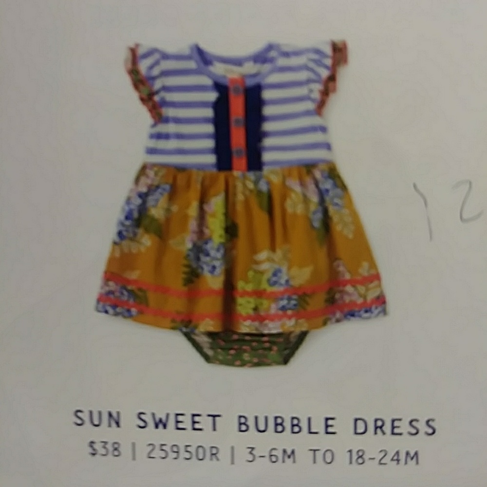 Sun sweet bubble dress sz. 12-18m
